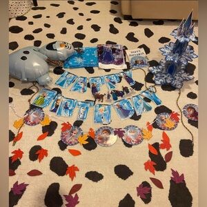 Frozen Themed Birthday Party Supplies Set